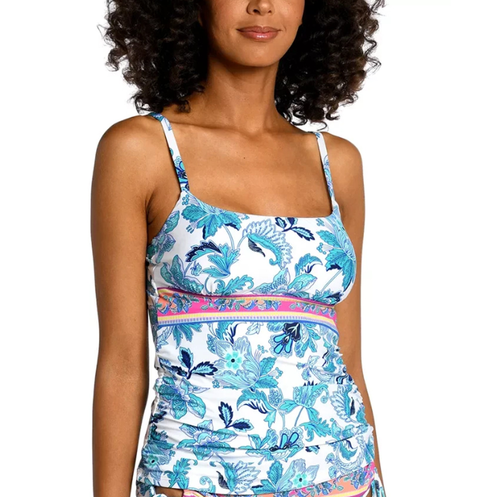 La Blanca Women's Santorini Scoop-Neck Tankini Top Size 6 15321
